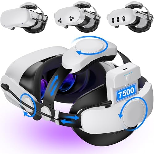 Amazon.com: Kawaye for Meta Quest 3S/3/2 Head Strap with 7500mAh